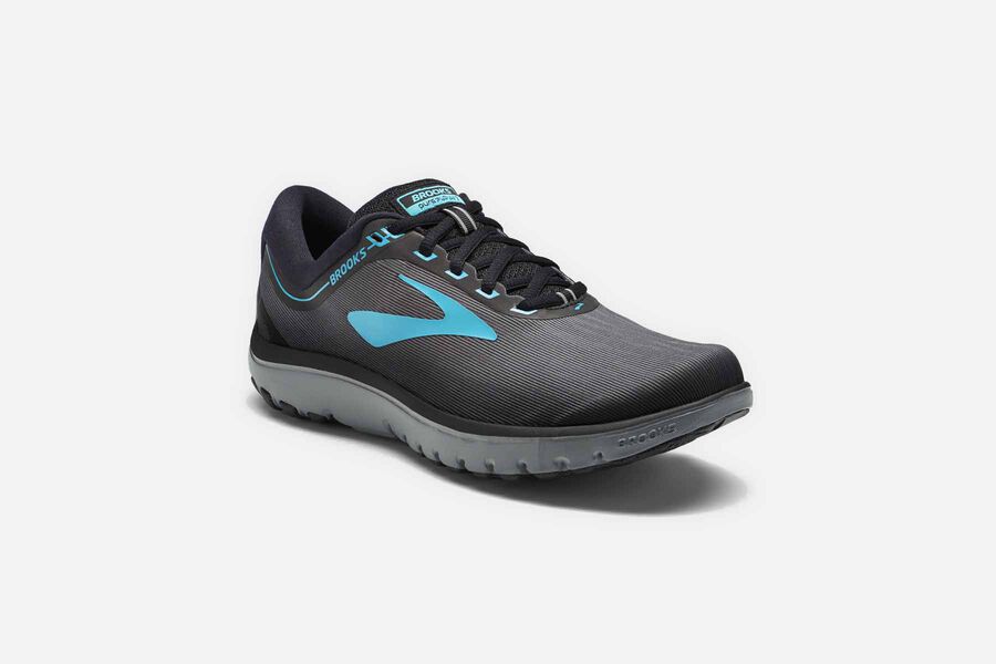 Brooks Pureflow 7 Road Running Shoes Womens Dark Grey/Blue 369247-EXV